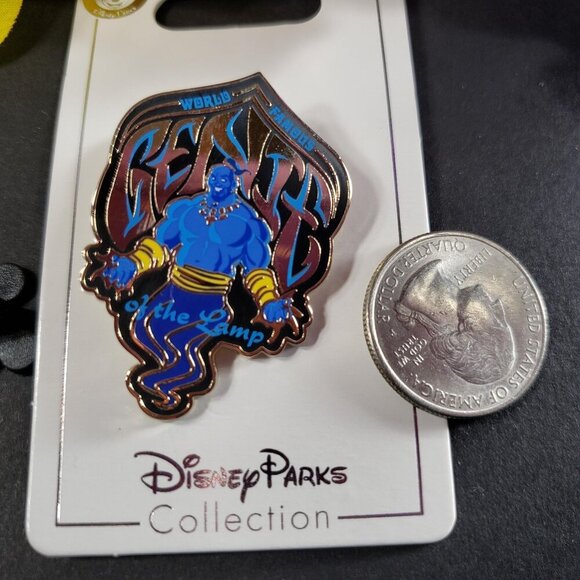 Disney Genie Aladdin Trading Pin Gold Lamp Brooch Lapel Pin Accessories Jewelry - Picture 2 of 5
